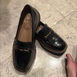 Black Leather Loafers by Sam Edelman